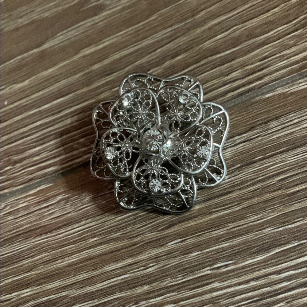 Silver Filigree Ring with Intricate Design